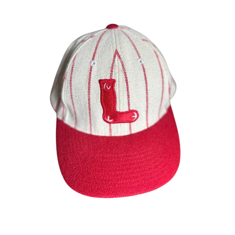 Vintage Boston Red Sox 1931 Heritage Fitted Hat, White & Red Stripe, 7 1/4, Wool